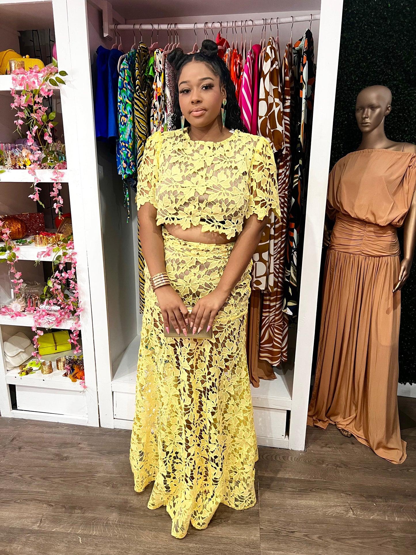 Cotton Lace Set - Fish Tail Skirt and Top