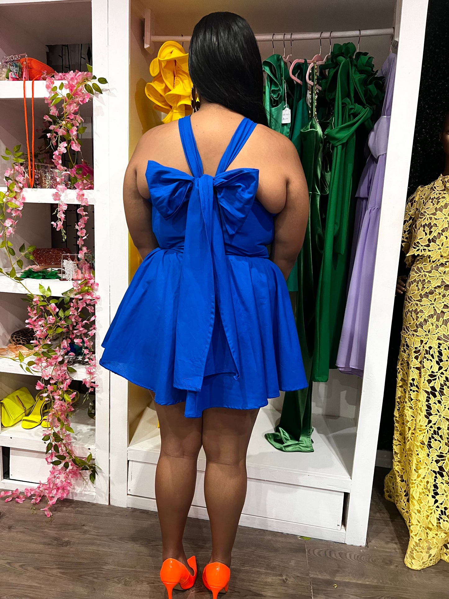 Mini Skater Dress - Tie Front Design