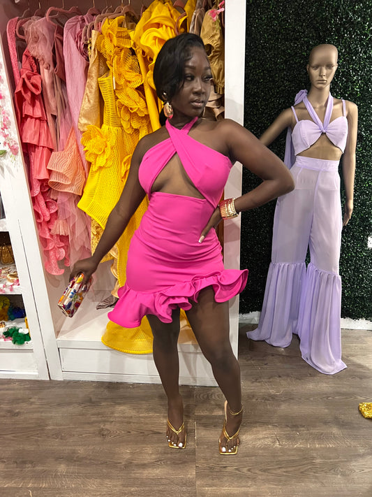 Mini Dress - Trumpet Design